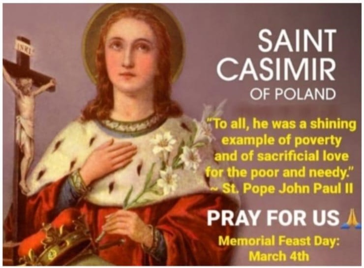 MEMORIAL OF SAINT CASIMIR OF POLAND