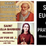 SAINTS OF THE DAY ~ FEAST DAY: JULY 14TH